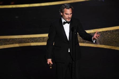 Joaquin Phoenix wins the 2020 Academy Award for the 'Best Leading Actor.'